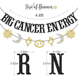 Big Cancer Energy Banner, Cancer Zodiac Birthday Party Decor