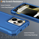 Cricket Outlast 5G 2024 Phone Case - At&T Motivate Pro 5G Case With Tempered Glass Screen Protector, Slim Soft Silicone Full-Body Protective Cover (Blue)