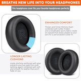 Replacement Q30 Earpad For Anker Soundcore Life Q30/Q35 Headphones, Ear Cushions Cover Earmuff With Softer Protein Leather, Noise Isolation, Black
