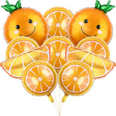 10 Pieces Orange Slice Fruit Balloons Little Cutie Aluminum Foil Balloons Jumbo Birthday Tangerine Decorations For Summer Citrus Orange Themed Birthday Party Decor Supplies