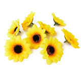 Artificial Sunflower Heads, 2.8" Fake Simulation Sunflower Head For Wedding Home Party Cake Decoration 30Pcs