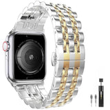 Bands Replacement For Apple Watch 38Mm Series 3 2 1 40Mm Series 6 5 4 Se 41Mm Series 7 8 9, Stainless Steel Iwatch Iphone Watch Bracelet 2 Tones For Men Women(38Mm/40Mm/41Mm, Silver/Gold)
