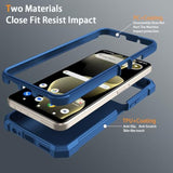 Cricket Outlast 5G 2024 Phone Case - At&T Motivate Pro 5G Case With Tempered Glass Screen Protector, Slim Soft Silicone Full-Body Protective Cover (Blue)