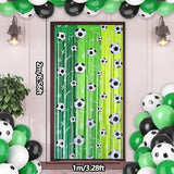 Soccer Foil Fringe Curtains Backdrop Birthday Party Decorations, 2 Pack