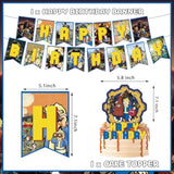 Gaming Birthday Party Decoration, Include Birthday Banner, Cake Topper, Latex Balloons, And 50Pcs Stickers For Kids Teens Gaming Fan Fans Party Supplies