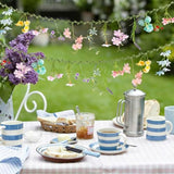 2 Pcs 6.5 Ft Artificial Flower Banner Spring Wildflower Garland Hanging Flowers For Decoration Floral Backdrop For Bridal Shower Home