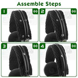Geekria Knit Fabric Headband Cover Compatible with Logitech, Turtle Beach, Panasonic, AKG, Sennheiser, Sony Headphones, Replacement Repair Part, Easy DIY Installation (Black)