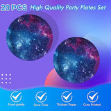 41Pcs Starry Galaxy Party Supplies Night Sky Party Tableware Set Outer Space Theme Birthday Star Party Table Decorations For Boys Girls Birthday Party Favors