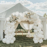 145pcs White Balloon Kit – Mixed Sizes for Party, Wedding, Baby Shower & Event Decor