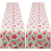 2 Pcs Watermelon Table Runner Watermelon Theme Tablecloth 14 X 72 Inch One In A Melon Party Decorations Summer Outdoor Table Runner For Wedding Birthday Party Baby Shower Garden Kitchen