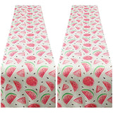 2 Pcs Watermelon Table Runner Watermelon Theme Tablecloth 14 X 72 Inch One In A Melon Party Decorations Summer Outdoor Table Runner For Wedding Birthday Party Baby Shower Garden Kitchen