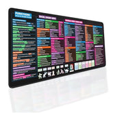 Excel Formula Cheat Sheet Desk Pad - Excel Shortcuts Mousepad - Desk Matt For Desktop - Xl Blotter Mat | Excell Formulas Cheat Sheet | 31.5" × 11.8"