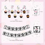 115pcs Pink Cow Party Decorations – Balloon Garland, Banner & Cake Topper for Farm-Themed Events