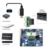Single Port Usb 3.1 Type C Usb-C Female To Usb 2.0 Motherboard 9Pin 10Pin Header Adapter Pcba 480Mbps