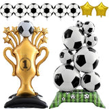 10PCS Soccer Balloons Set – Large Soccer Balloon & Trophy Balloon for Soccer Party Decorations, Birthday Supplies for Soccer Fans, 2026 Championship Decor