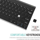 Bluetooth Keyboard, Stainless Steel Universal Portable Wireless Bluetooth Keyboard For Ios Ipad 10.2-Inch, Air, Pro, Mini, Android, Windows Tablets Pc Smartphone Built In Rechargeable Battery