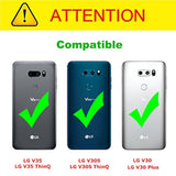 Case Compatible For Lg V35, Lg V35 Thinq/Lg V30S/Lg V30S Thinq/Lg V30/Lg V30 Plus, Heavy Duty Dual Layer Hybrid Shock Proof Protective Rugged Bumper Case, Black