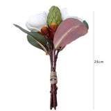 3Pcs Artificial Magnolia Flowers, 11 Inch,White Silk Artificial Magnolia Flowers Decoration Bouquet,L,For Wedding Party Home