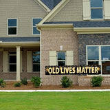 Old Lives Matter Birthday Banner Backdrop, Funny Retirement Or 40Th 50H 60Th 70Th 80Th Birthday Gifts Party Decorations For Men, Unique Gag Gifts Supplies For Dad, Grandpa, Old Man (9.8X1.6Ft)