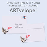 Tree-Free Greetings - Valentine's Day Greeting Card - Artful Designs - 1 Card + Matching Envelope - Made in USA - 100% Recycled Paper - 5 x 7 - Possum Love (SC20878)