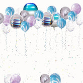 Iridescent Balloon Bouquet - Holographic Party Decorations, Birthday & New Year Eve Supplies