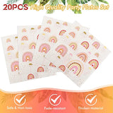 Boho Rainbow Party Supplies Boho Rainbow Baby Shower Tableware Set Including Paper Plates Napkins Tablecloth For Boho Birthday Party Baby Shower Decorations Supplies