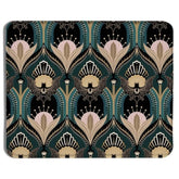 Art Deco Floral Mouse Pad 9.5X7.9 Inch, Dark Academia Gothic Office Supplies, 1920S Maximalist Gothic Bats And Flowers Mouse Pads For Wireless Mouse Computers Laptop Desk Accessories