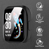 Compatible For Biggerfive Bw02 Smart Watch Case, Tpu Case With Screen Protector Compatible For Biggerfive Bw02 Smart Watch (2 Pack-Black+Black)