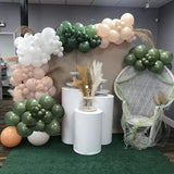 Olive Green Black Balloon Garland Arch Kit 220Pcs Balloon Kit For Anni