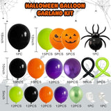 Halloween Balloon Arch Kit – Black Purple Green with Spider & Ghost Balloons