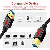 Usb 3.0 Cable A Male To B Male 20 Ft,Superspeed Usb 3.0 Type A To B Male Cable Compatible With Printers,Docking Station,External Hard Drivers,Scanner,Usb Hub And More Devices (20Ft/6M)