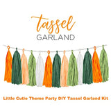 25Pcs Little Cutie Baby Shower Decorations Citrus Diy Tissue Tassel Garland Banner Tangerine Clementine Orange Themed Birthday Party Wedding Backdrop Nursery Wall Garden Hanging Décor