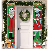 Jack Skellington & Sally Nightmare Before Christmas Welcome Banner