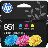 951 Cyan, Magenta, Yellow Ink Cartridges (3 Pack) | Works With Officejet 8600, Officejet Pro 251Dw, 276Dw, 8100, 8610, 8620, 8630 | Eligible For Instant Ink | Cr314Fn