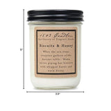 - 14 Oz. Jar Soy Candles - (Biscuits And Honey)