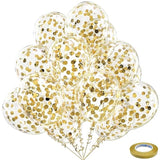 Gold Confetti Balloons - 60-Pack 12" Latex Party Decorations