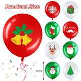 45 Pcs Christmas Balloons, 12 Inch Christmas Latex Bulk Red Green And White Xmas Tree Santa Party Balloons For Birthday Party Decorations Holiday Xmas Party Favors