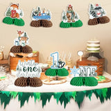 Winter Onederland 1st Birthday Decor 8pcs Winter Forest Woodland Table Honeycomb Centerpieces Winter Forest Woodland Creatures Birthday Supplies for 1st Birthday