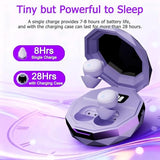 Sleep Earbuds, Mini Earbuds for Sleeping, Side Sleep Wireless Headphones, 8Hrs Single Charge, HiFi Sound, Comfortable Fit (Purple)