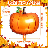 12 Pcs Pumpkin Foil Balloons for Thanksgiving Fall Baby Shower Birthday Party Decor
