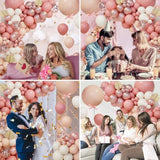 151Pcs Blush Pink Balloon Garland Kit, Dusty Pink Nude Rose Gold for Party Decor