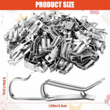 100 Pcs Christmas Light Clips Metal Gutter Hooks For Outdoor Xmas Hangers For Shingles Roof Seasonal Lighting Gutter Clips Hanging Festival Xmas Outside Decoration