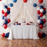 Fourth of July Balloons,55pcs 12inch Navy Blue Red White Confetti Latex Helium Balloons for Memorial Day,Veterans Day,Independence Day, Party Decoration