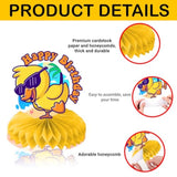 9Pcs Rubber Duck Honeycomb Centerpieces Themed Birthday Party Decorations Yellow Duck Animals Centerpiece Table Decoration Party Favors Decor Supplies Gifts For Boys Girls Men Women