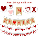 4Pcs Valentines Day Decorations Set No Diy Required Be Mine Love Heart