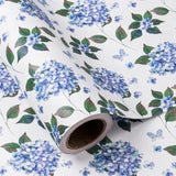 Kraft Hydrangea Wrapping Paper Roll - 17"x16.5', Floral Gift Wrap for Events