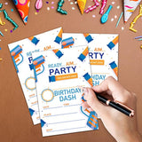 Nerf Birthday Party Invitations, Nerf Birthday Invitations For Boys Girls, Kids Birthday Invites, Theme Birthday Party Decorations, 20 Invitations With 20 Envelopes - B001