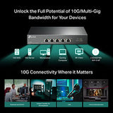 Tl-Sx105 | 5 Port 10G/Multi-Gig Unmanaged Ethernet Switch | Desktop/Wall-Mount | Plug & Play | Fanless | Sturdy Metal C