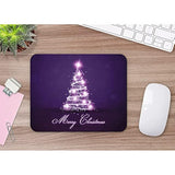 Christmas Tree Square Mousepads Desktop Notebook Mouse Mat Sparkle Light Xmas Fir Tree New Year Violet Mouse Pads For Working And Gaming Office Accessories Desk 9.5X7.9 Inch
