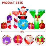 8Ft Joy Christmas Inflatables Outdoor Decoration - Inflatable Christmas Yard Decorations With Built-In Led Light, Christ